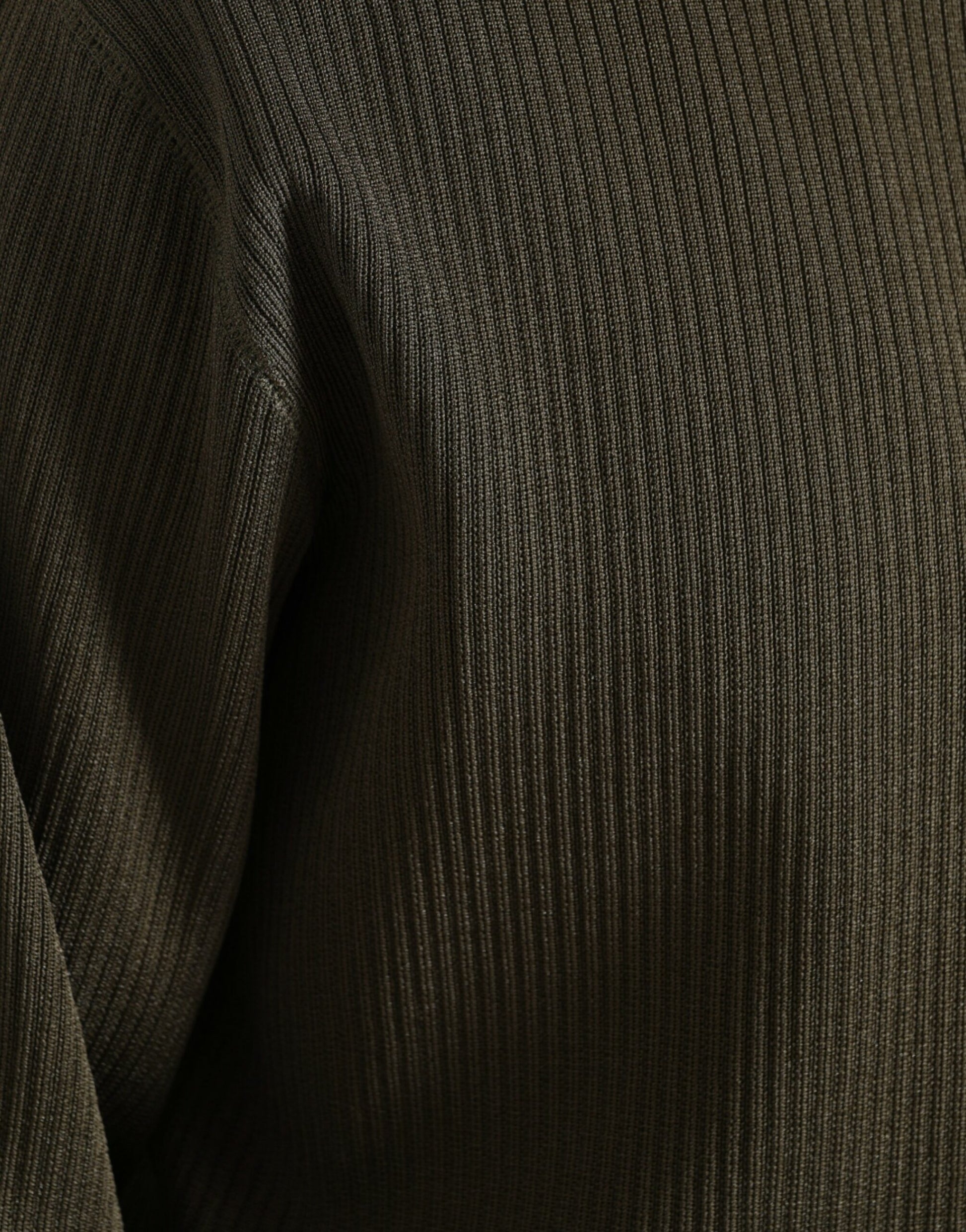 Grüner Viskose-Pullover mit Rundhalsausschnitt für Herren