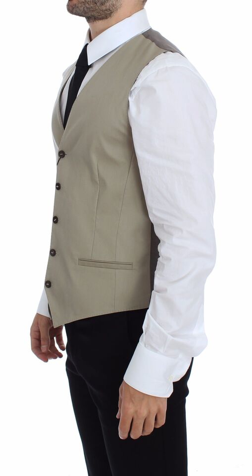 Beigefarbene Blazerjacke aus Baumwolle