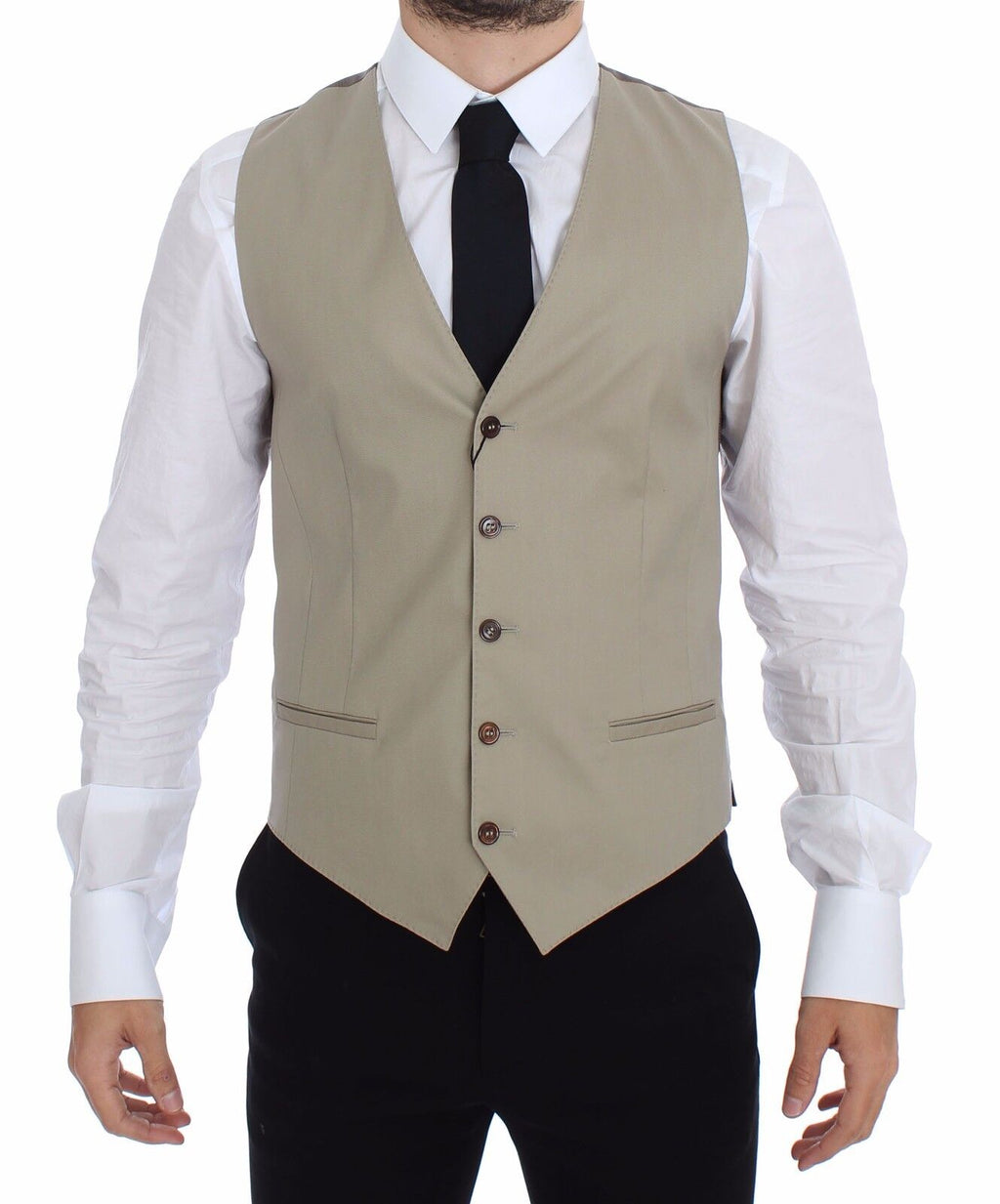 Beigefarbene Blazerjacke aus Baumwolle