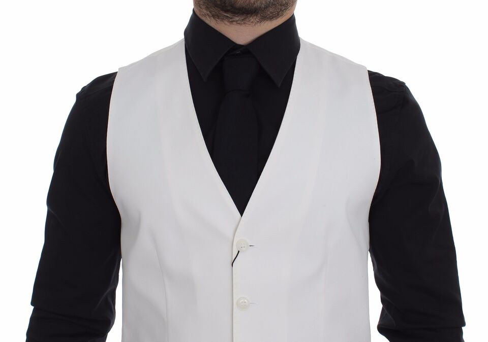 Weißer Blazer aus Baumwoll-Seiden-Mischgewebe