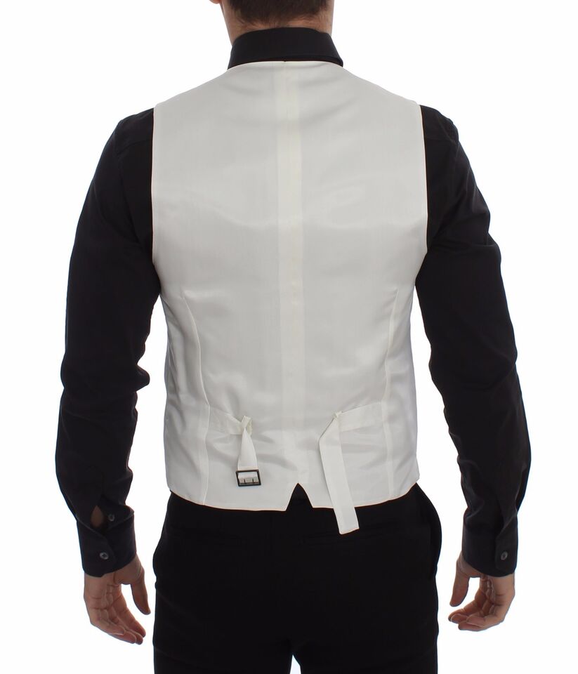 Weißer Blazer aus Baumwoll-Seiden-Mischgewebe