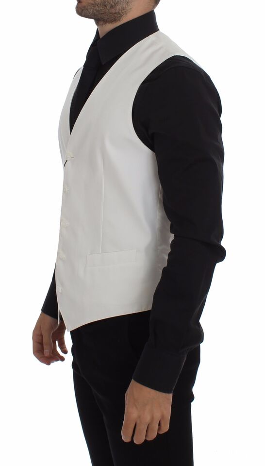 Weißer Blazer aus Baumwoll-Seiden-Mischgewebe
