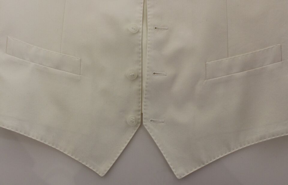 Weißer Blazer aus Baumwoll-Seiden-Mischgewebe