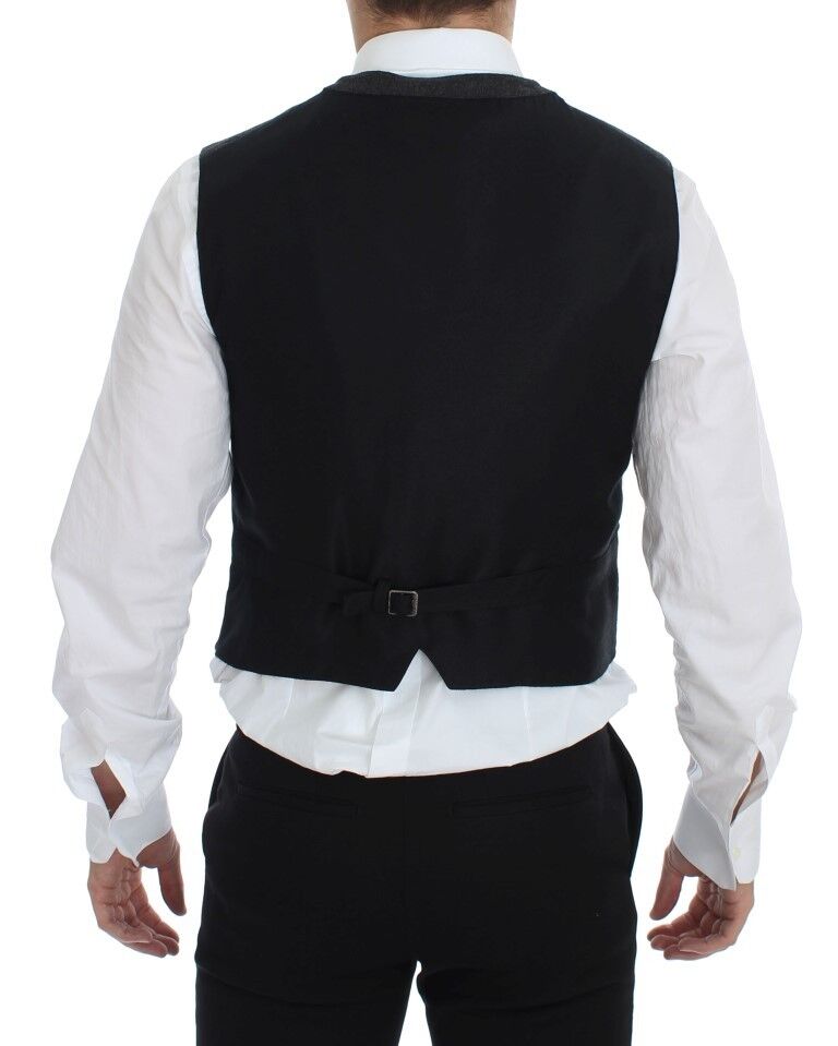 Graue Weste aus Wollmischung mit Logo