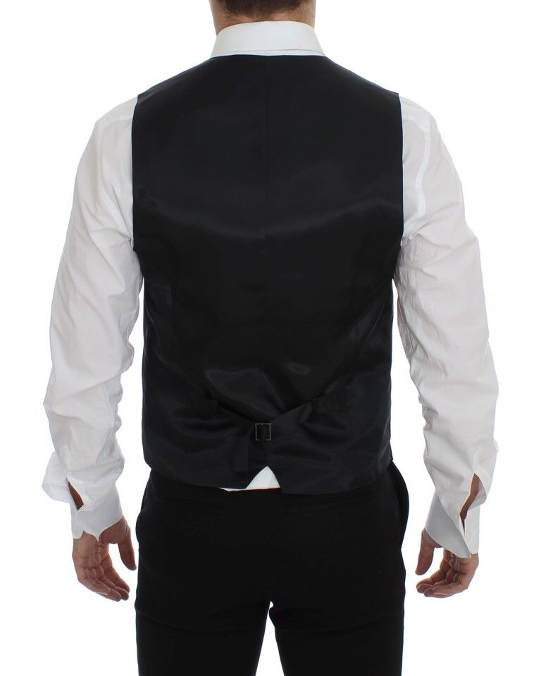 Graue Woll-Seiden-Kleid-Weste Gilet Weste