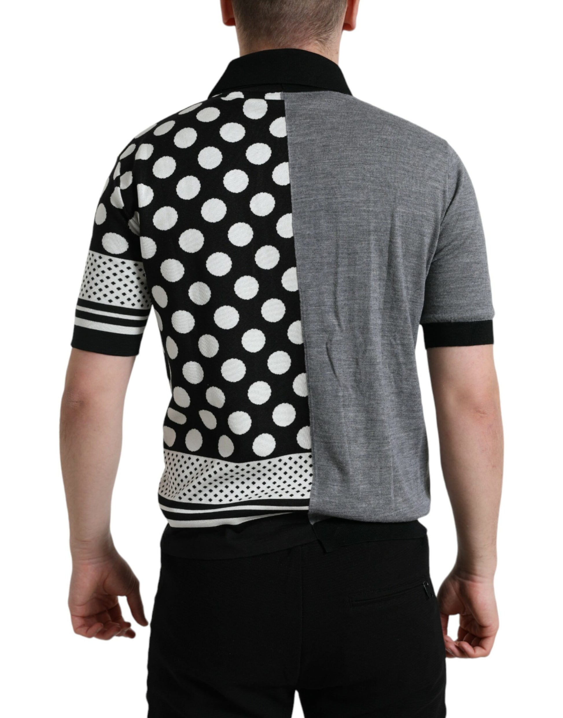 Schwarz Weiß Pullover Cardigan Polo Pullover