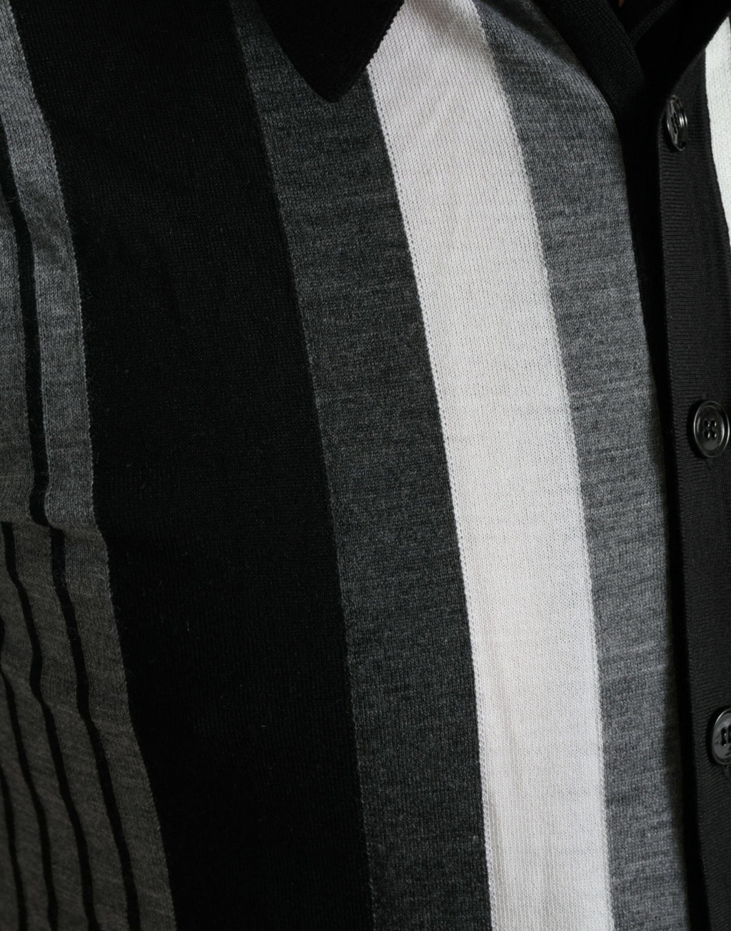 Schwarz Weiß Pullover Cardigan Polo Pullover