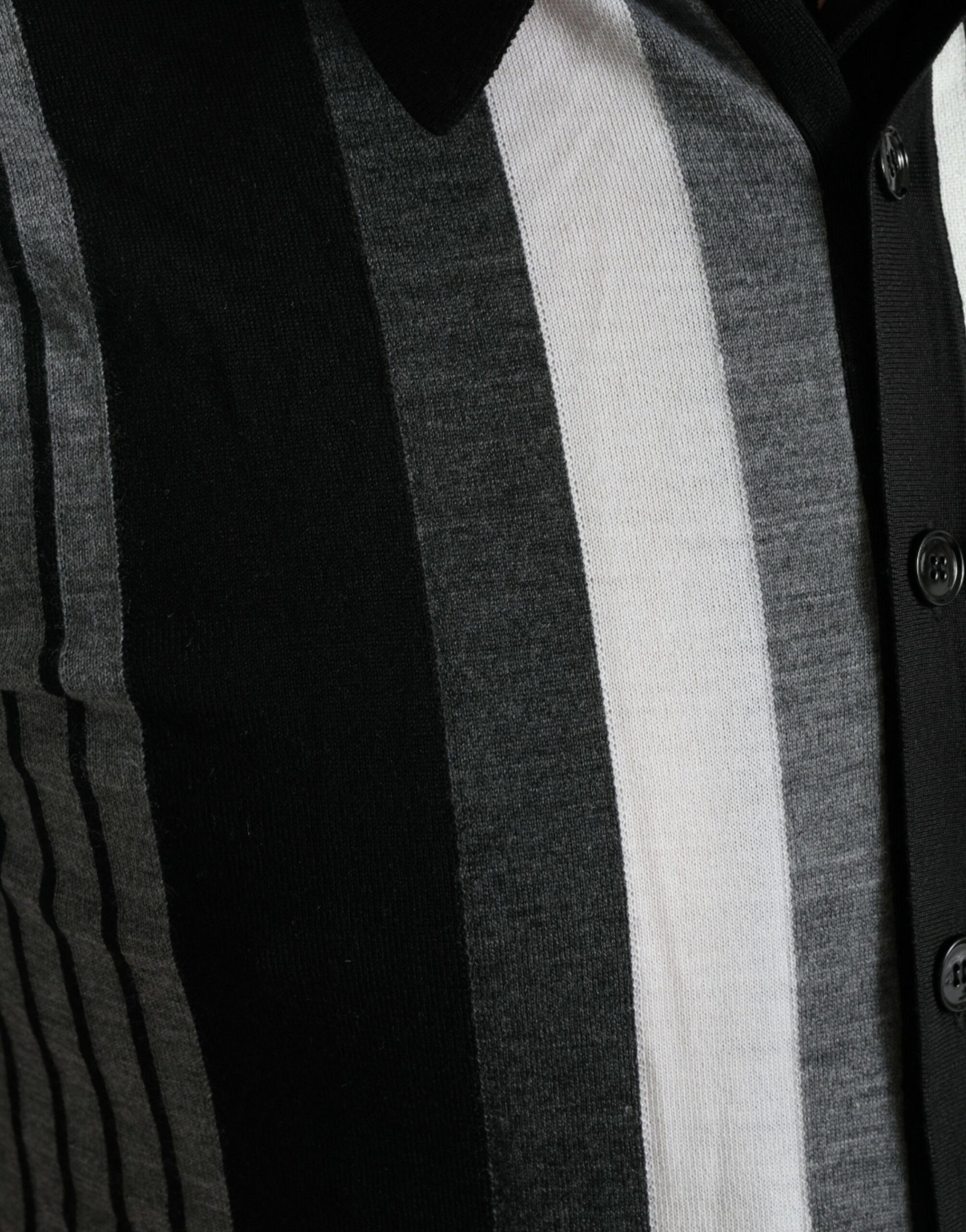 Schwarz Weiß Pullover Cardigan Polo Pullover
