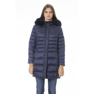 Hellblaue Polyester-Damenjacke