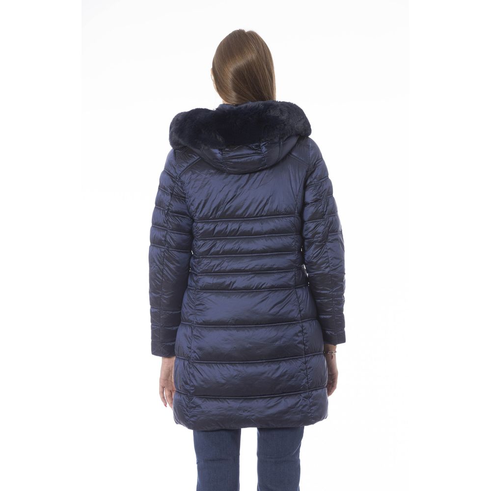Hellblaue Polyester-Damenjacke
