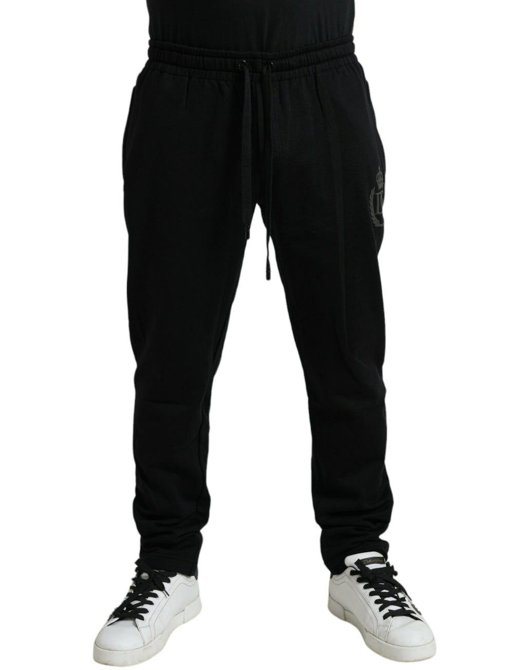 Schwarze Jogginghose aus Baumwolle mit Logo für Herren