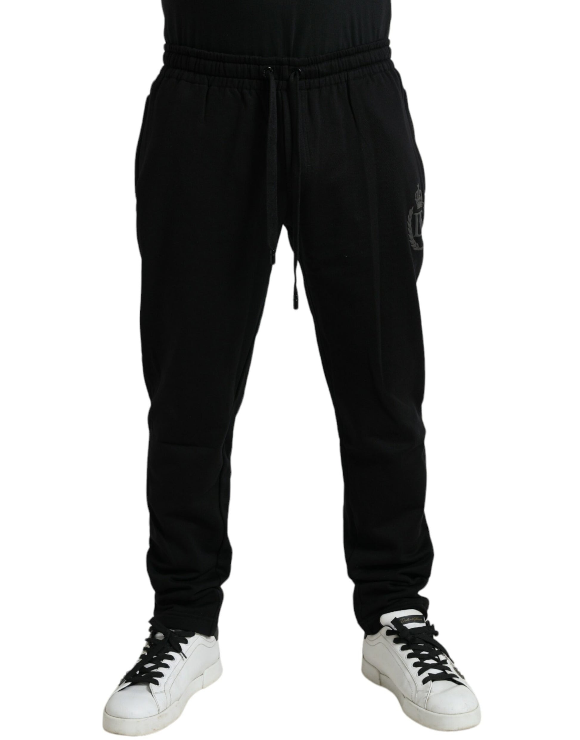 Schwarze Jogginghose aus Baumwolle mit Logo für Herren