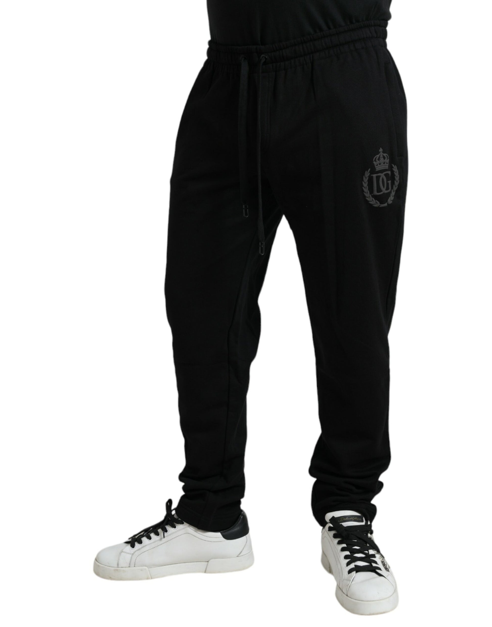 Schwarze Jogginghose aus Baumwolle mit Logo für Herren