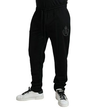 Schwarze Jogginghose aus Baumwolle mit Logo für Herren