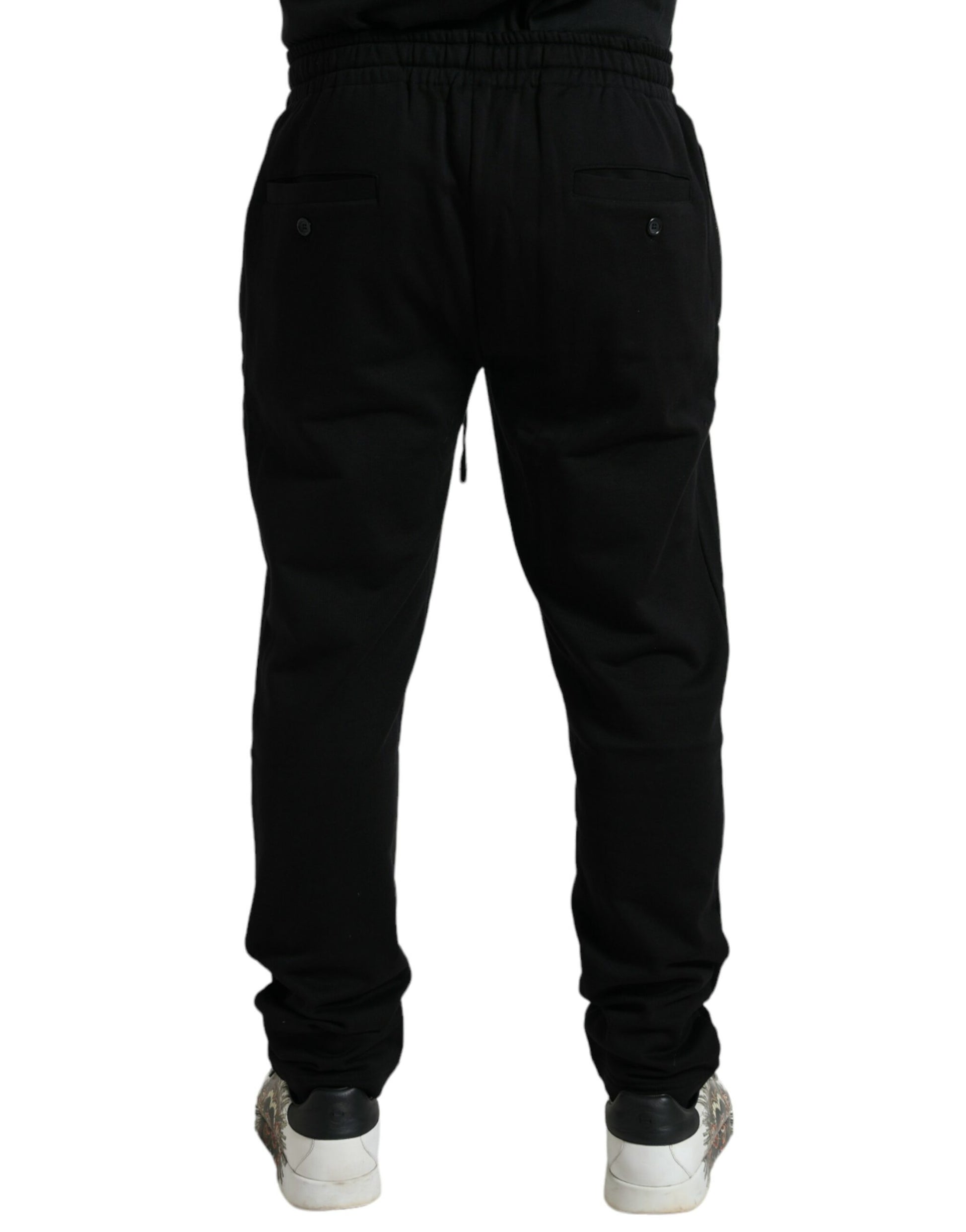 Schwarze Jogginghose aus Baumwolle mit Logo für Herren
