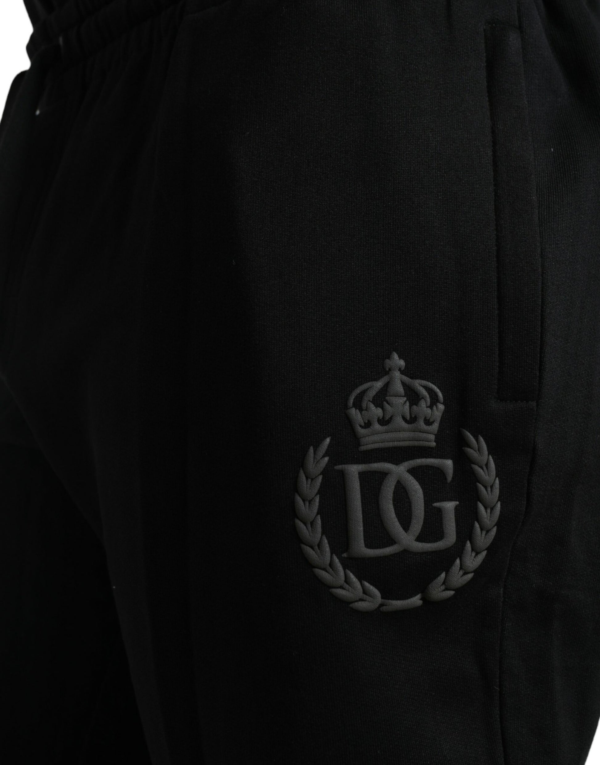 Schwarze Jogginghose aus Baumwolle mit Logo für Herren
