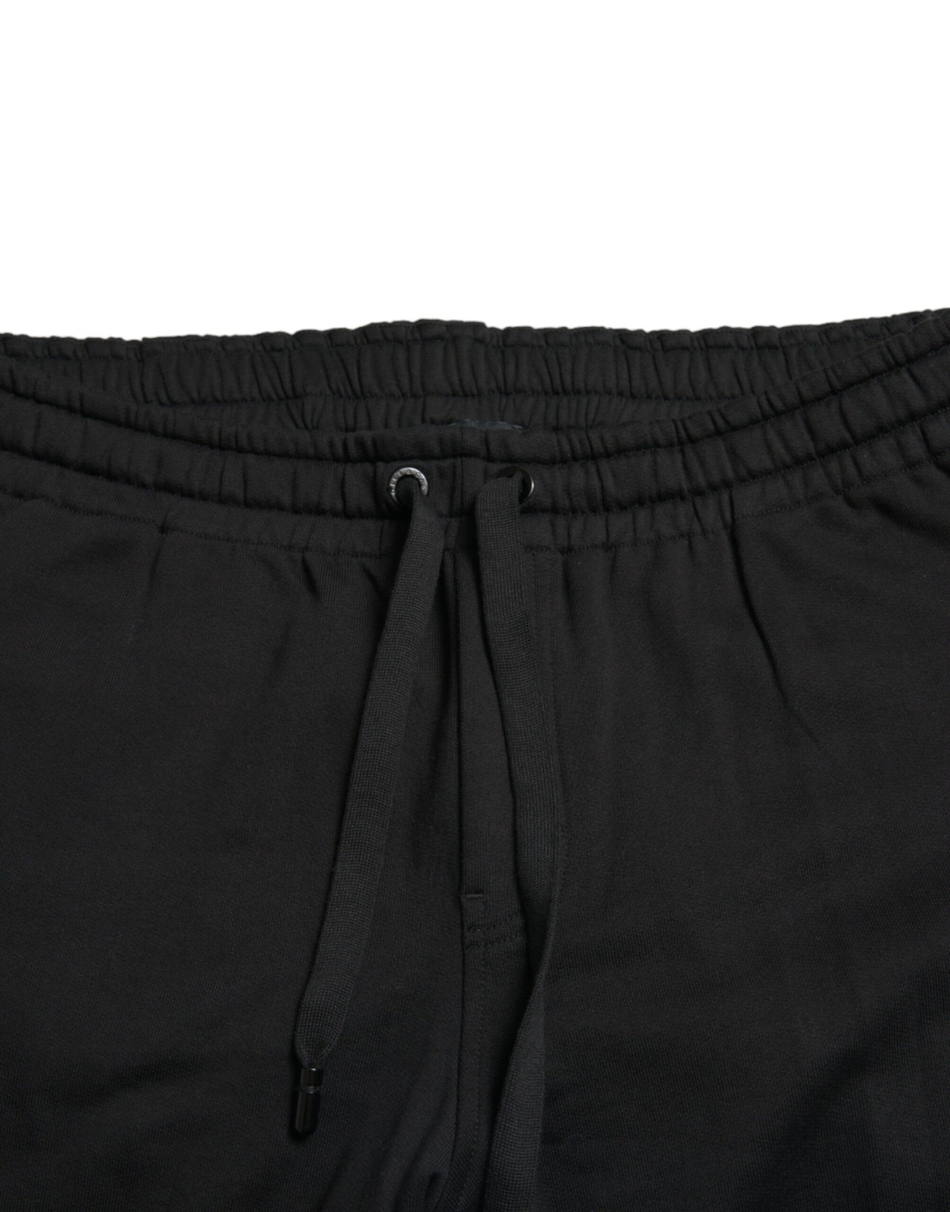 Schwarze Jogginghose aus Baumwolle mit Logo für Herren