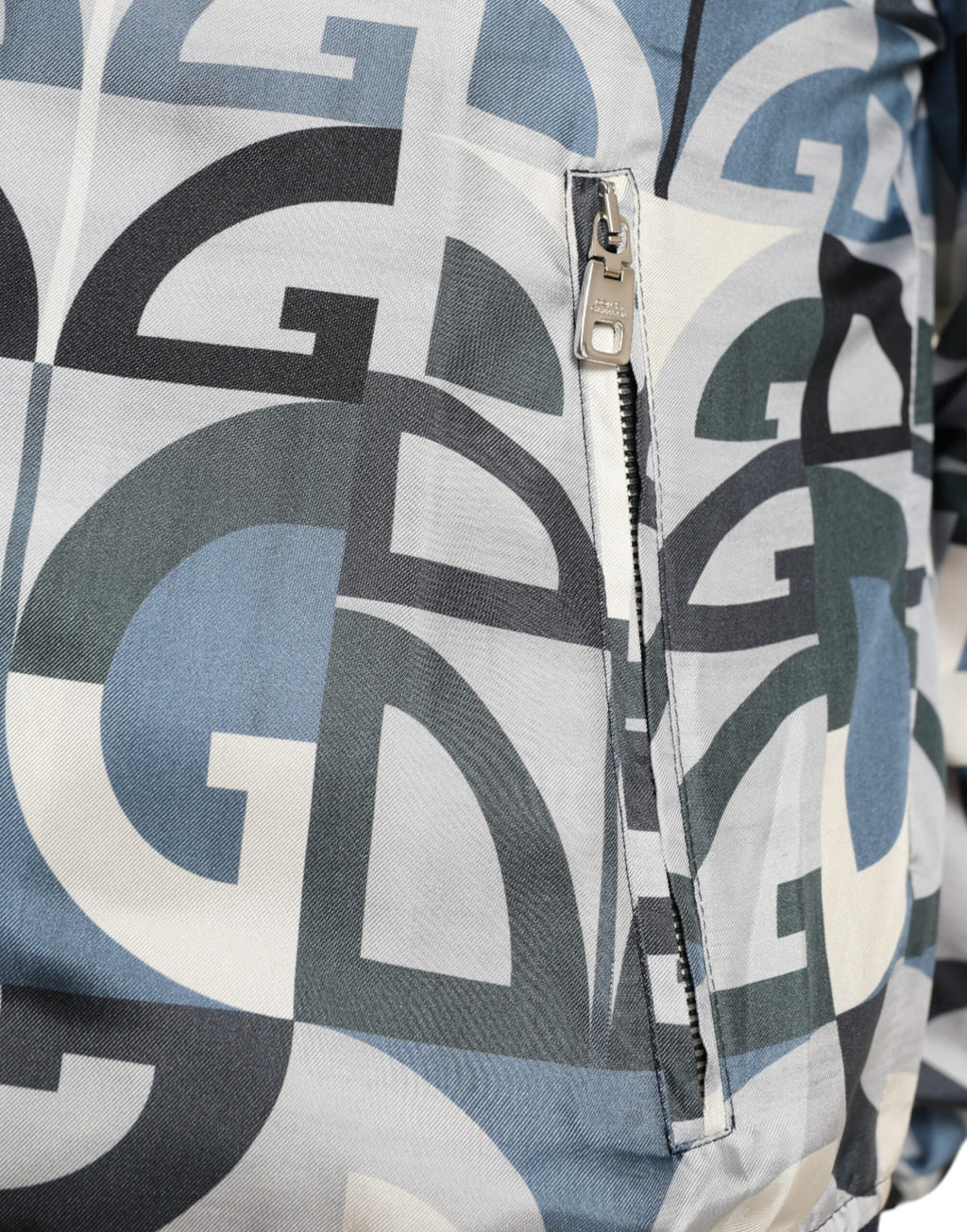 Mehrfarbige Bomber-Blousonjacke mit Logo-Print