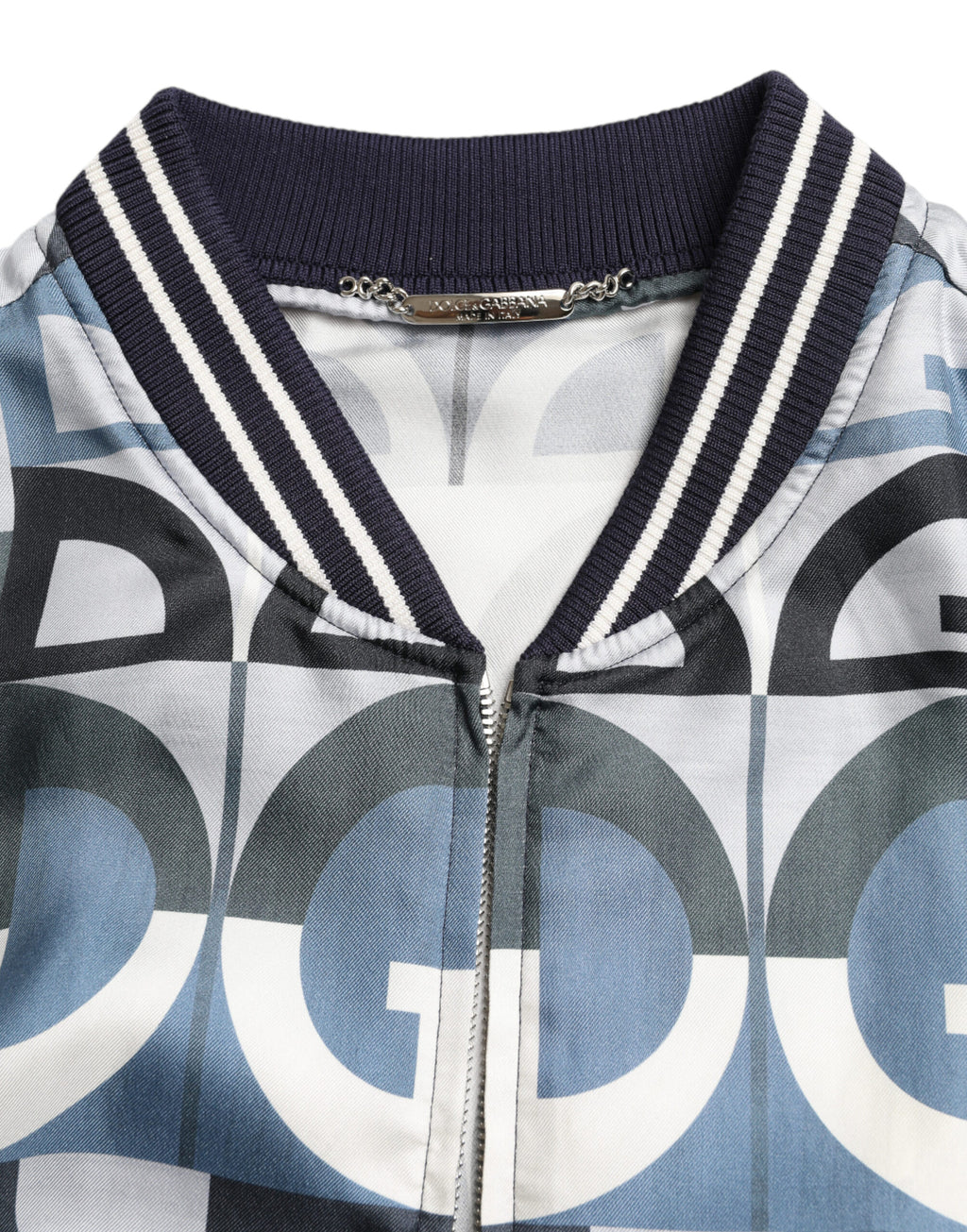 Mehrfarbige Bomber-Blousonjacke mit Logo-Print