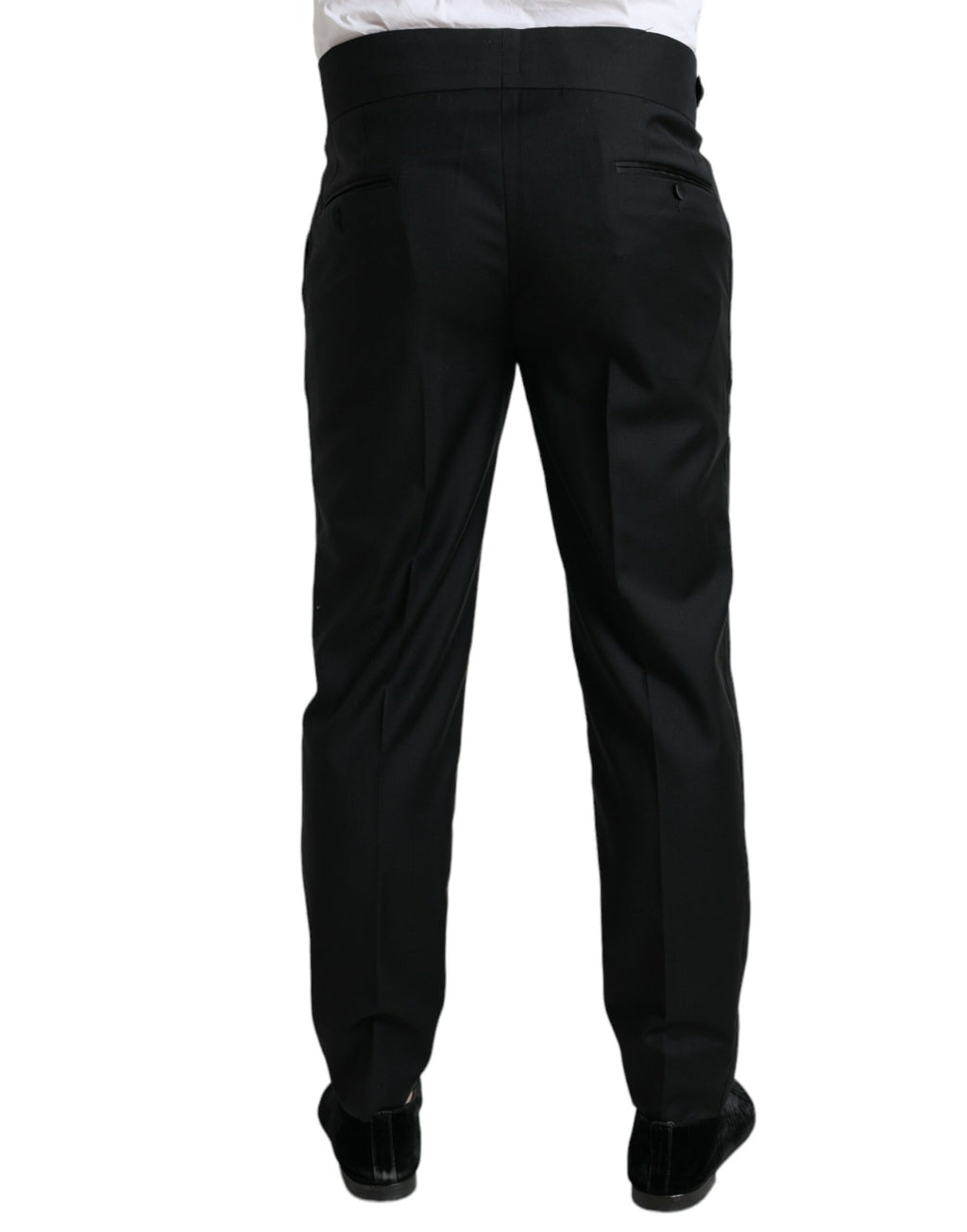 Schwarze Anzughose aus Wolle im Slim Fit