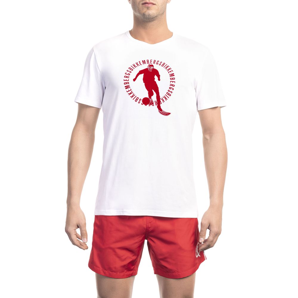 Weißes Herren-T-Shirt aus Baumwolle
