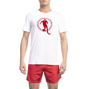 Weißes Herren-T-Shirt aus Baumwolle