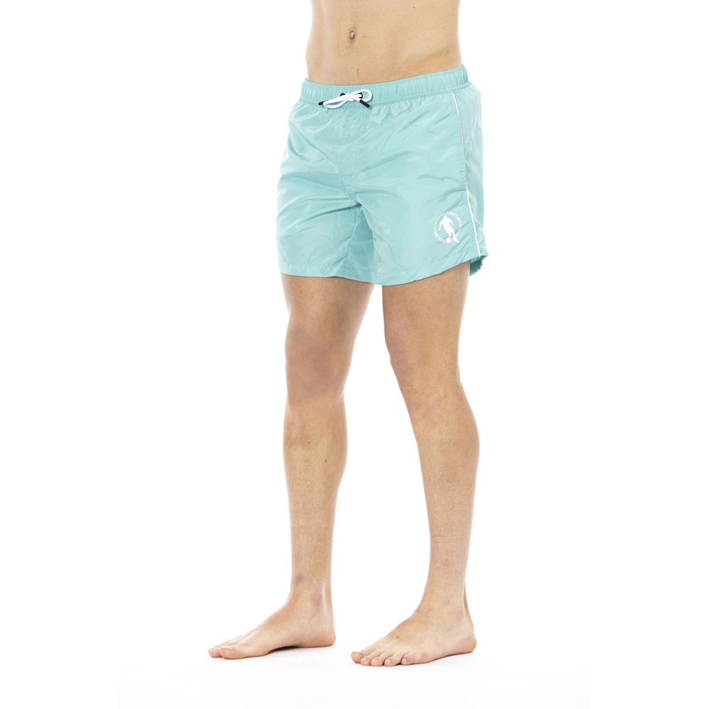 Hellblaue Polyester-Badeshorts für Herren