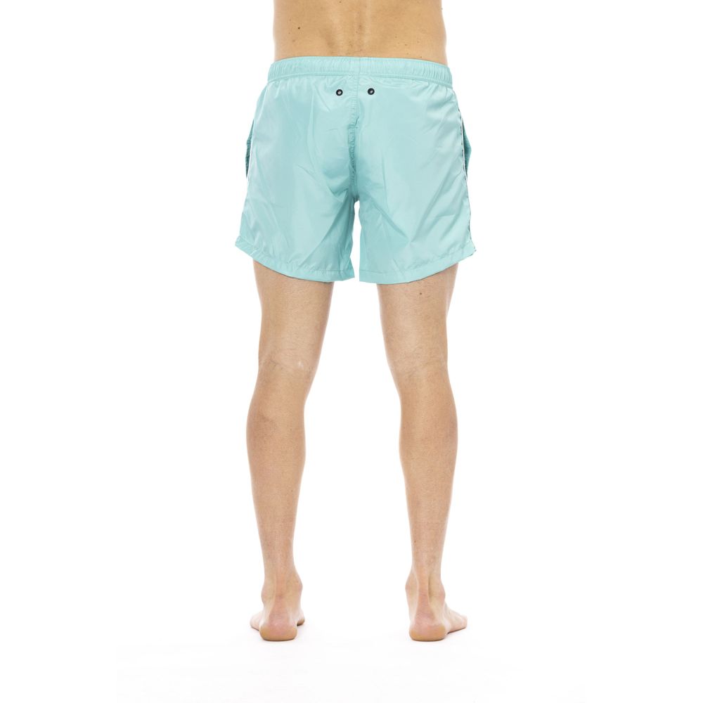 Hellblaue Polyester-Badeshorts für Herren