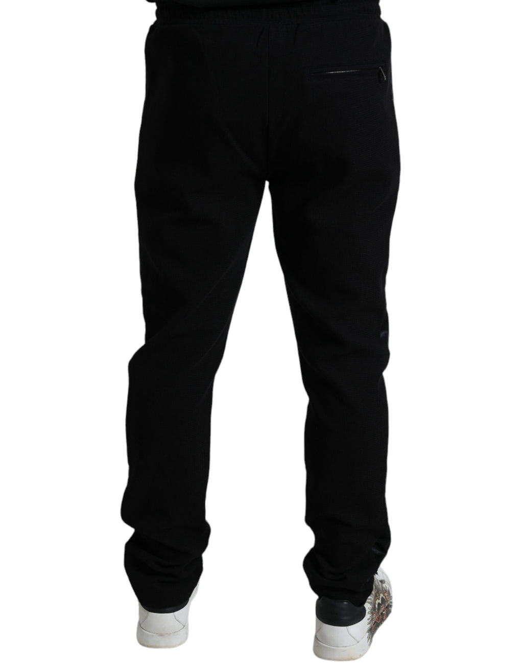 Schwarze Skinny-Jogginghose aus Baumwolle