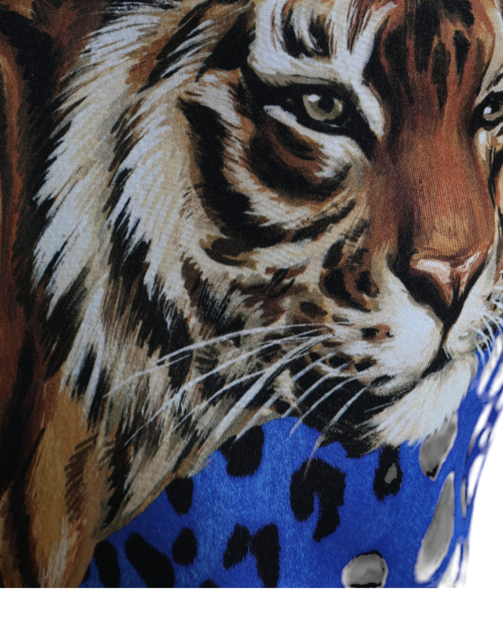 Schwarze Cargo-Jogginghose mit Tiger-Print
