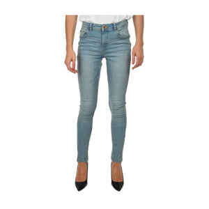 Blaue Skinny-Jeans aus Baumwolle für Damen