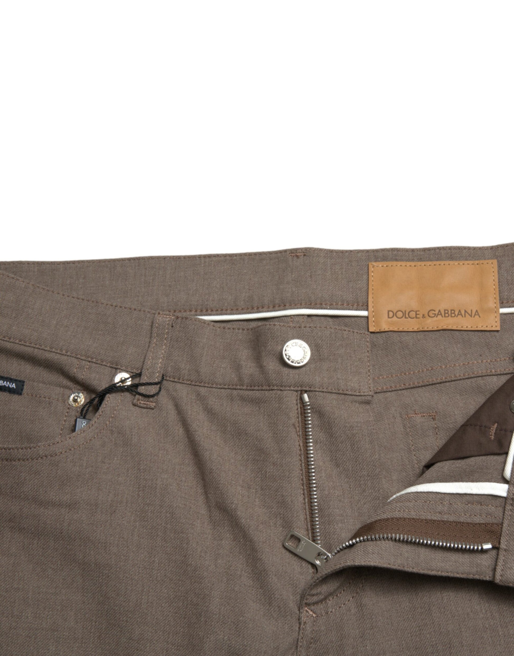 Braune Skinny-Hose aus Baumwollstretch für Herren