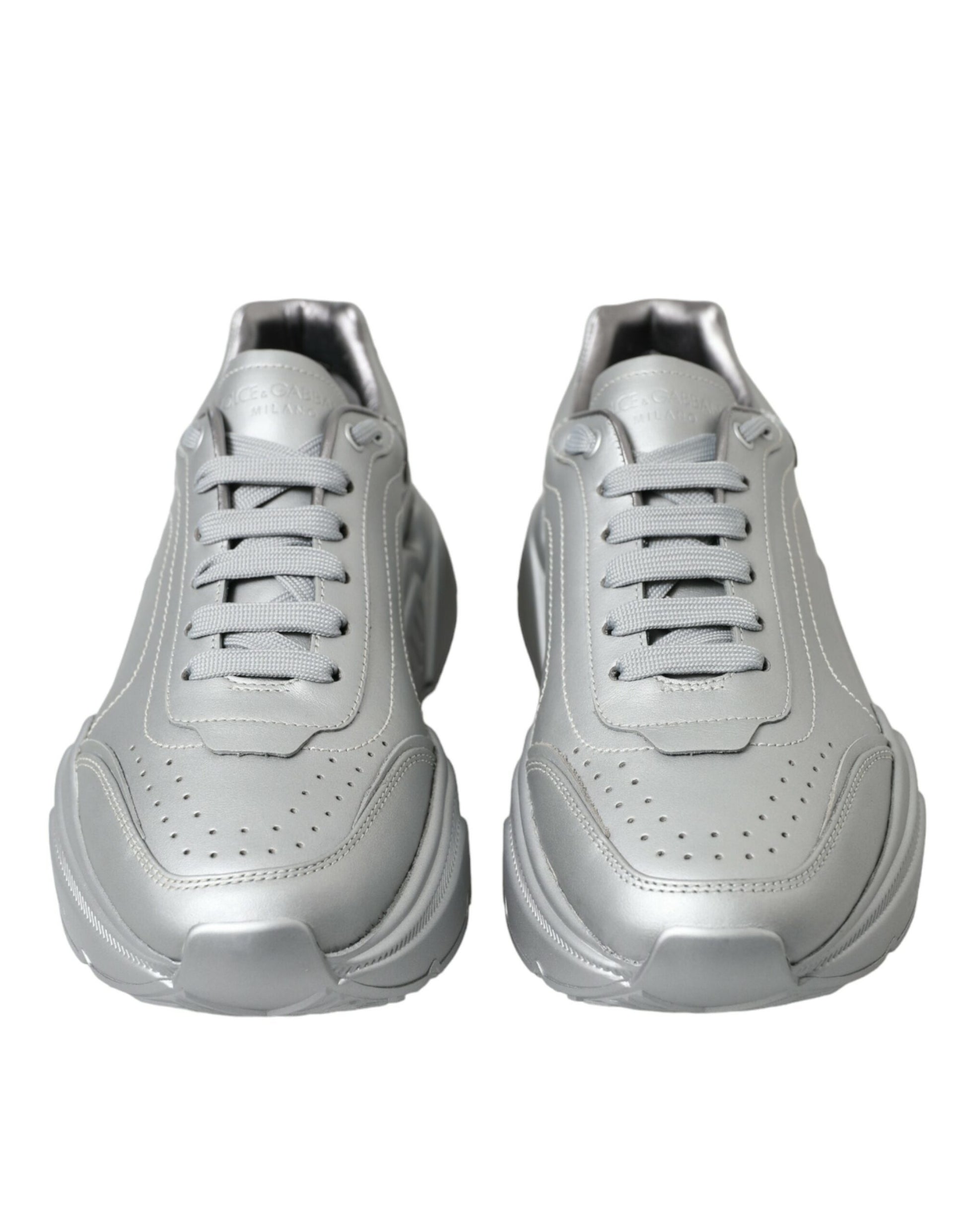 Silberne DAYMASTER Leder Herren Casual Sneakers