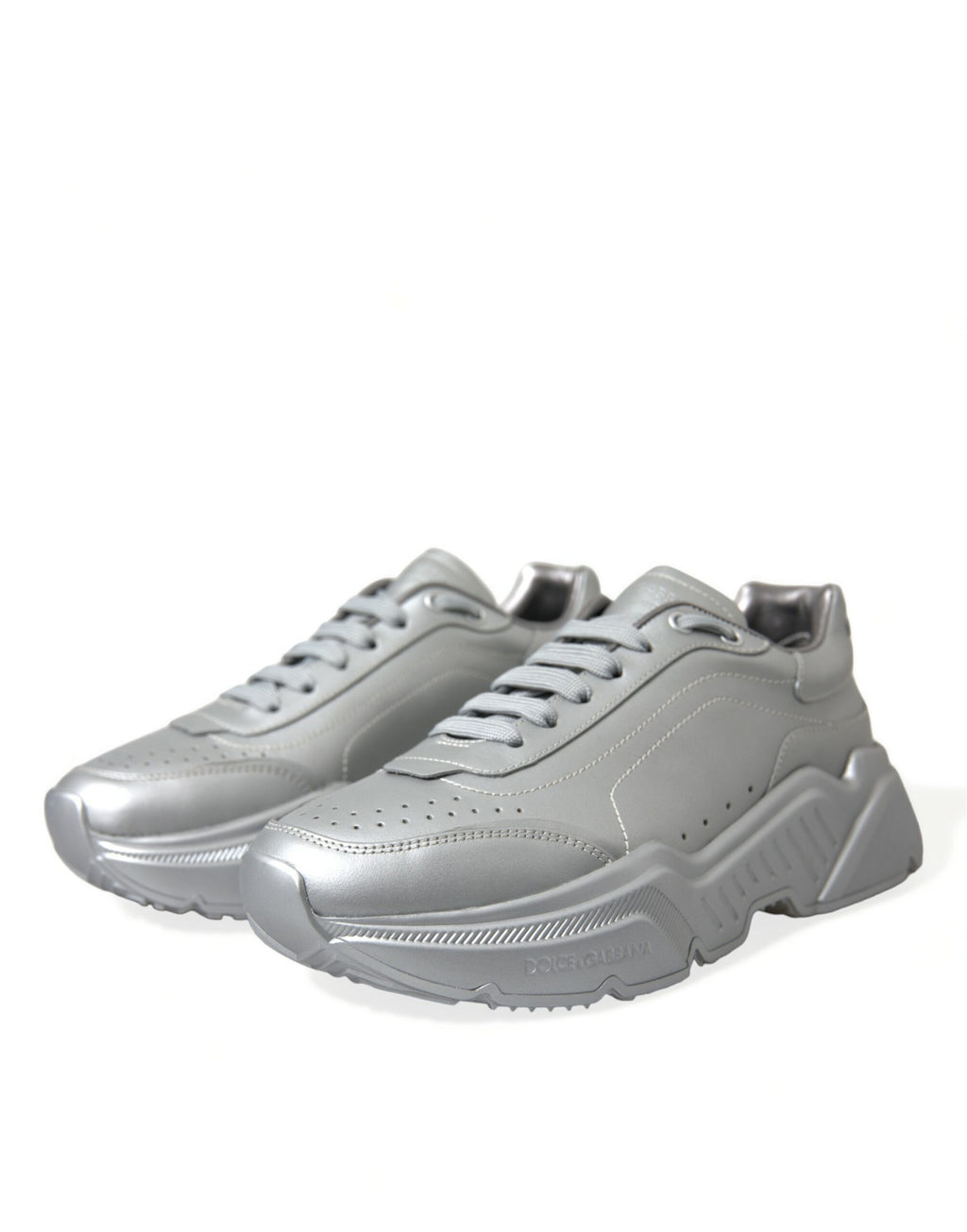 Silberne DAYMASTER Leder Herren Casual Sneakers