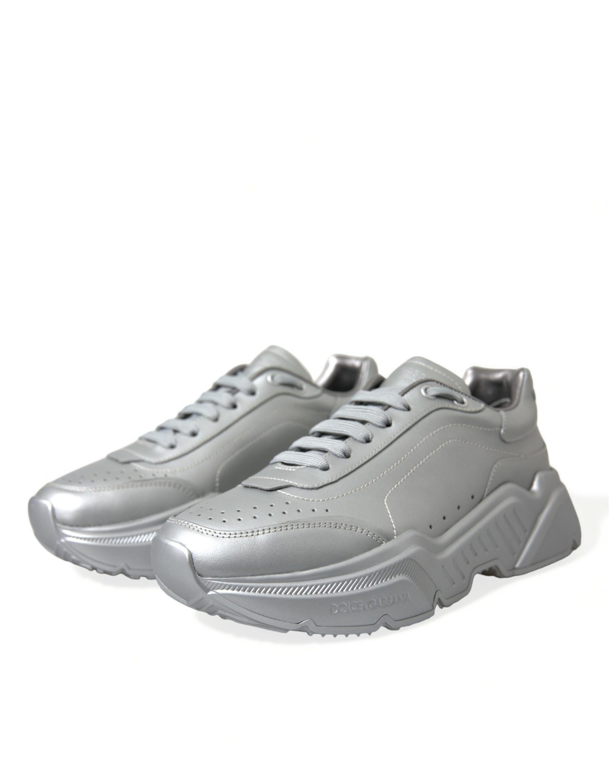 Silberne DAYMASTER Leder Herren Casual Sneakers