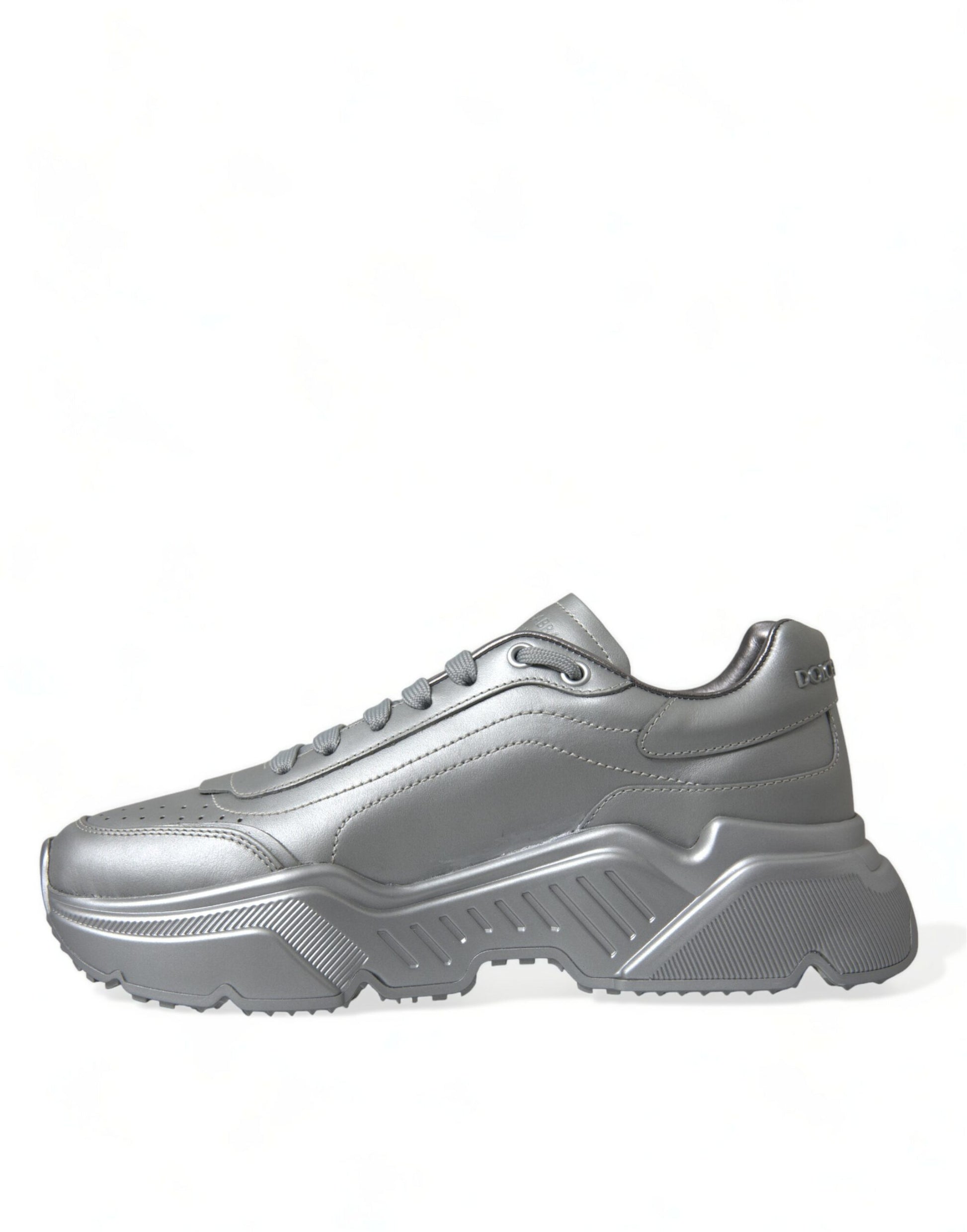Silberne DAYMASTER Leder Herren Casual Sneakers