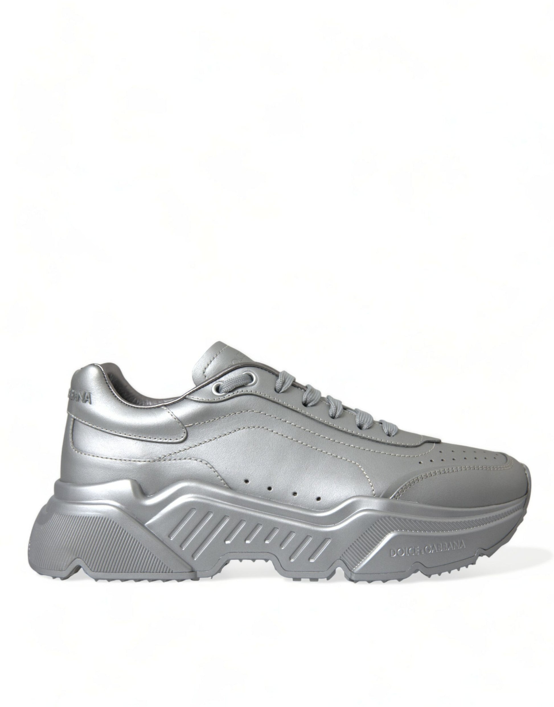 Silberne DAYMASTER Leder Herren Casual Sneakers