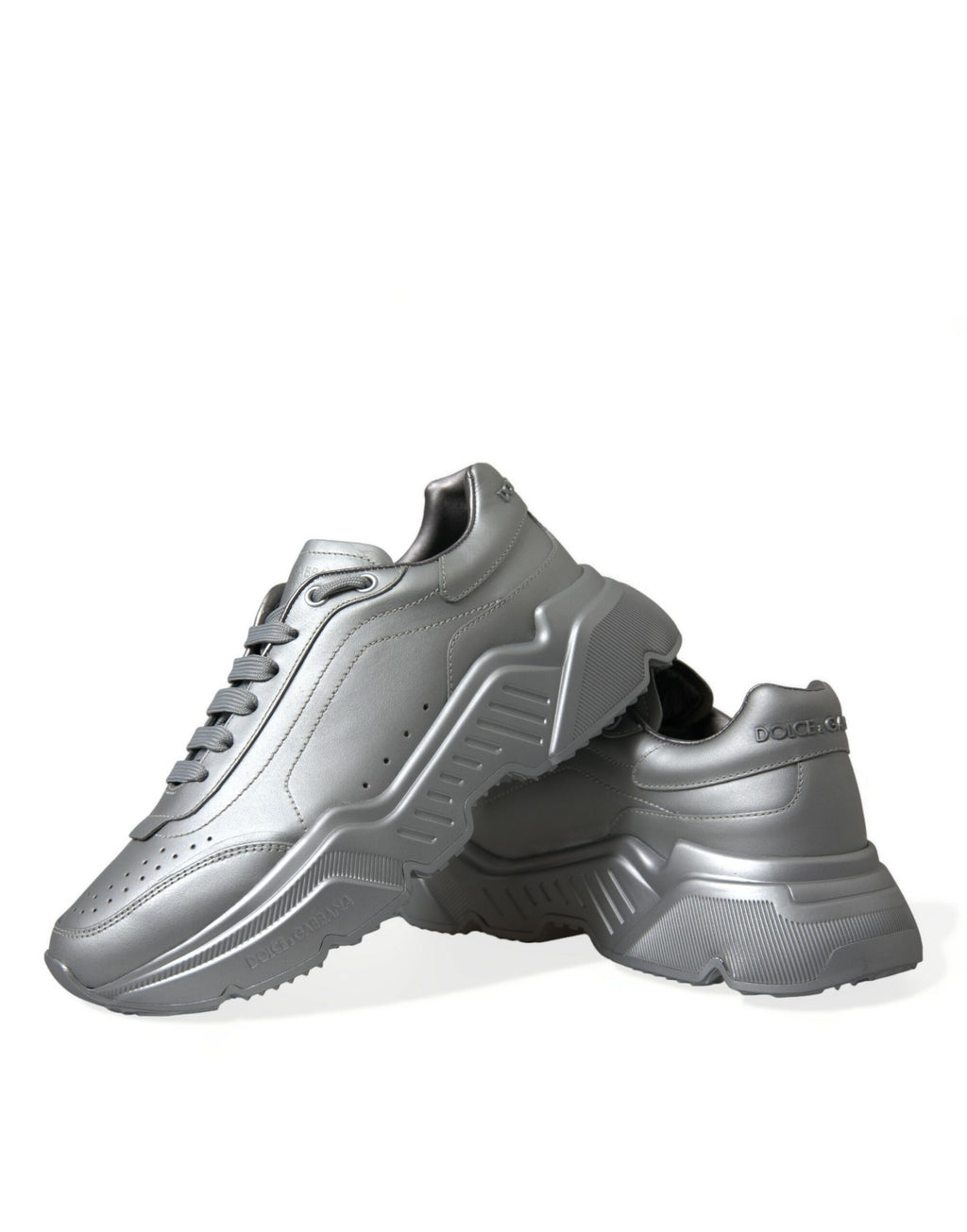 Silberne DAYMASTER Leder Herren Casual Sneakers