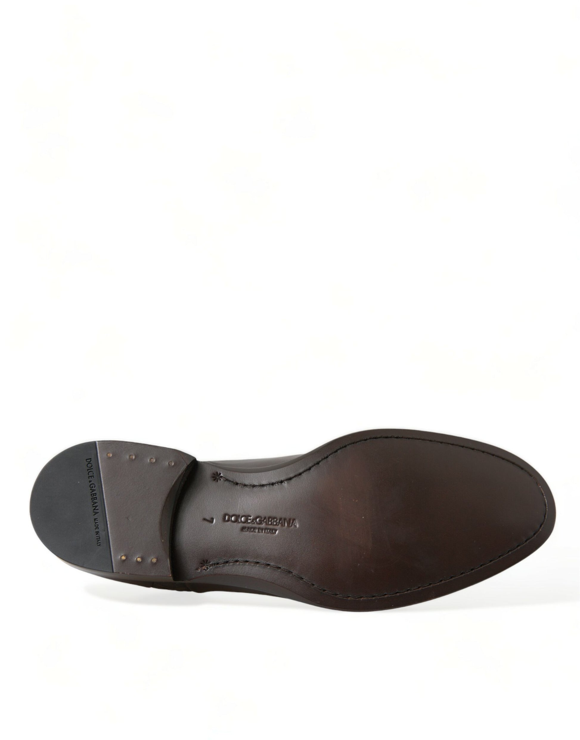 Braune Oxford-Schnürschuhe aus exotischem Leder