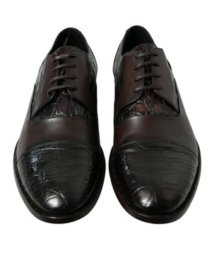 Braune Herrenschuhe aus exotischem Leder