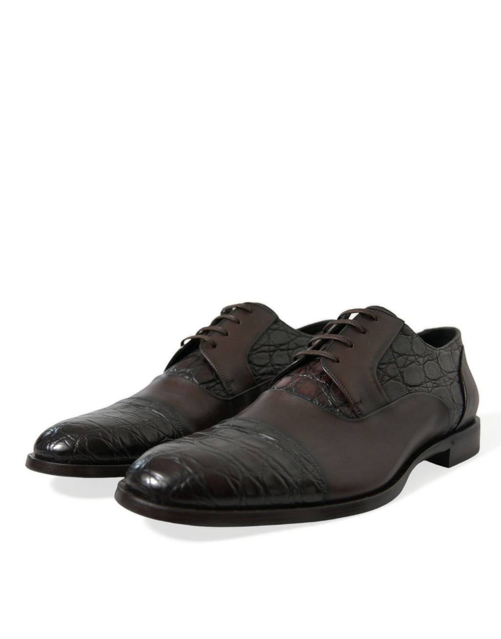 Braune Herrenschuhe aus exotischem Leder