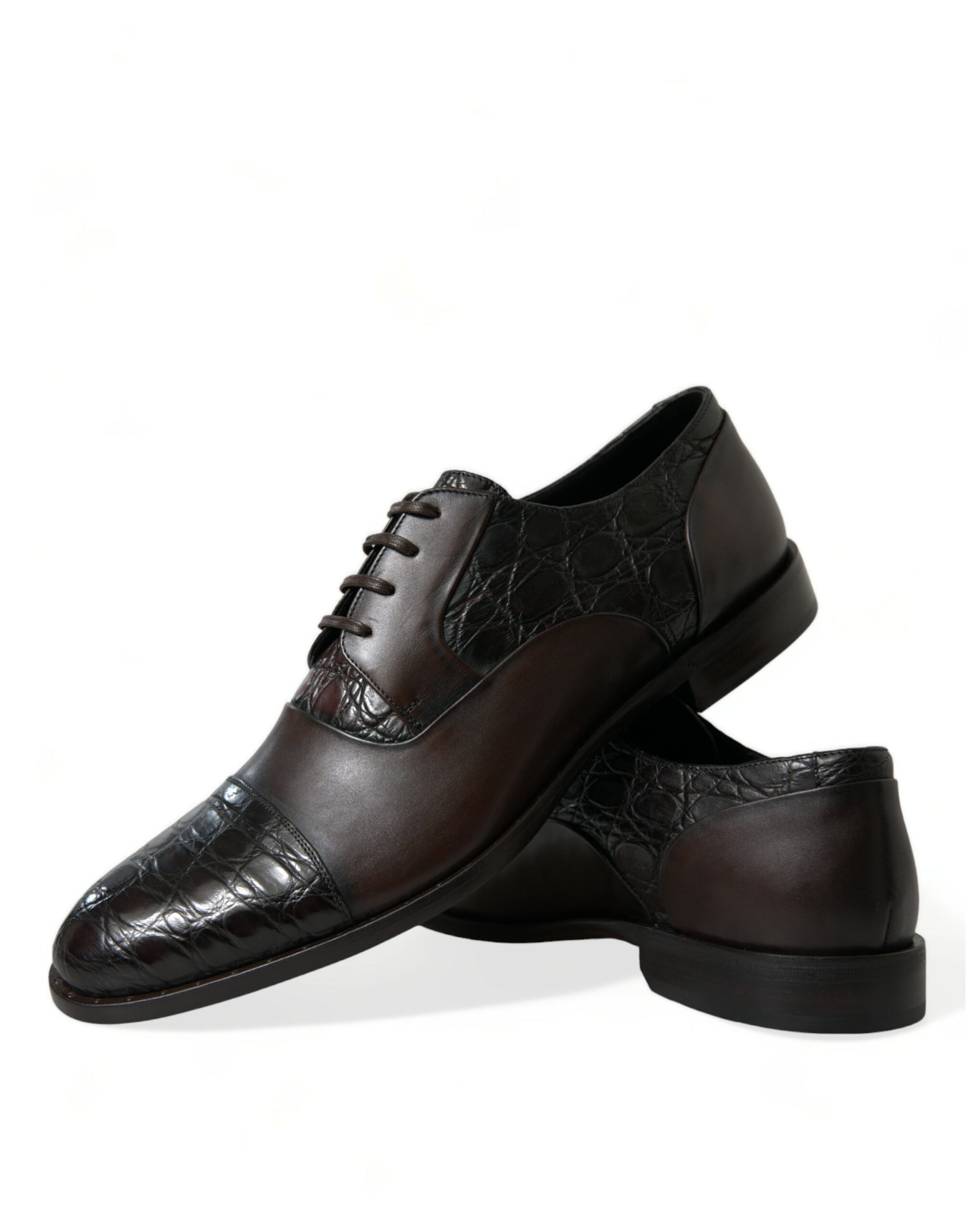 Braune Herrenschuhe aus exotischem Leder