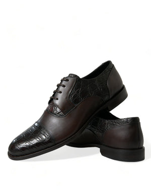 Braune Herrenschuhe aus exotischem Leder