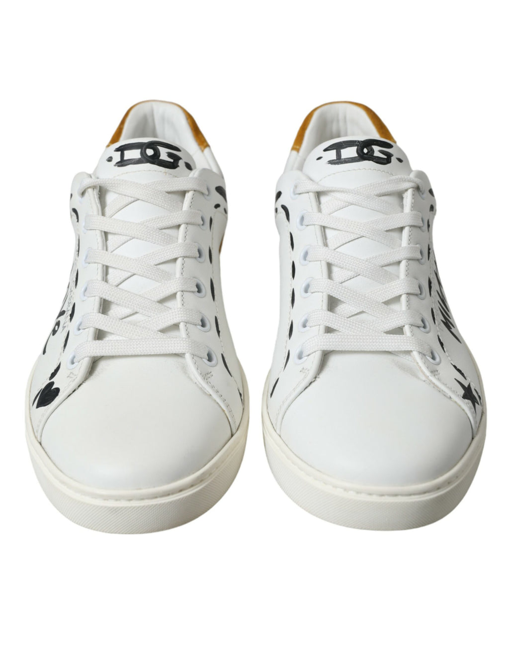 Weiße Leder LOVE Milano Herren Sneakers Schuhe