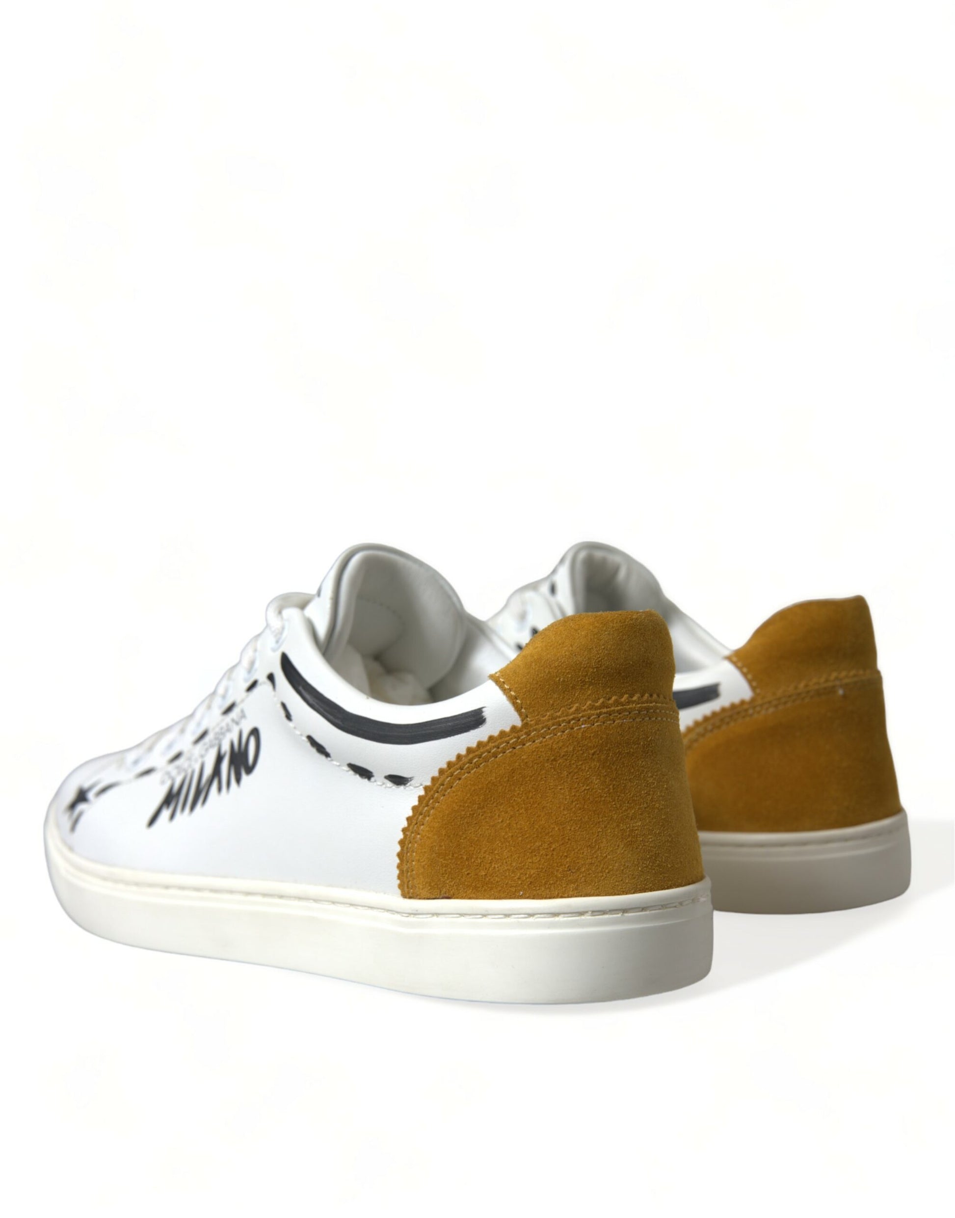 Weiße Leder LOVE Milano Herren Sneakers Schuhe