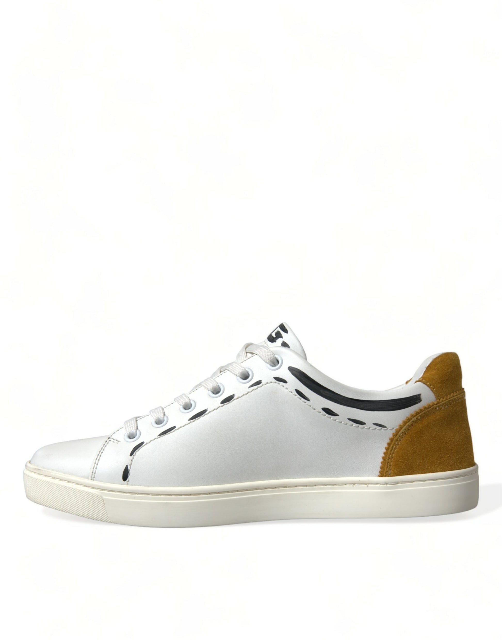 Weiße Leder LOVE Milano Herren Sneakers Schuhe