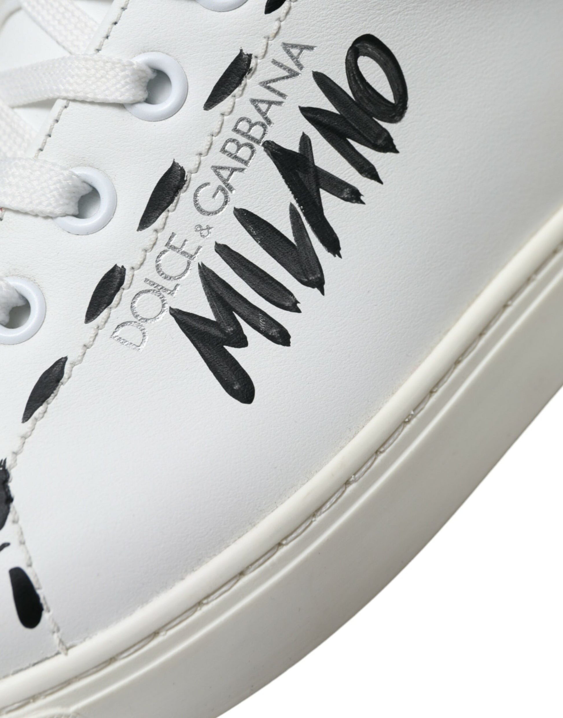 Weiße Leder LOVE Milano Herren Sneakers Schuhe
