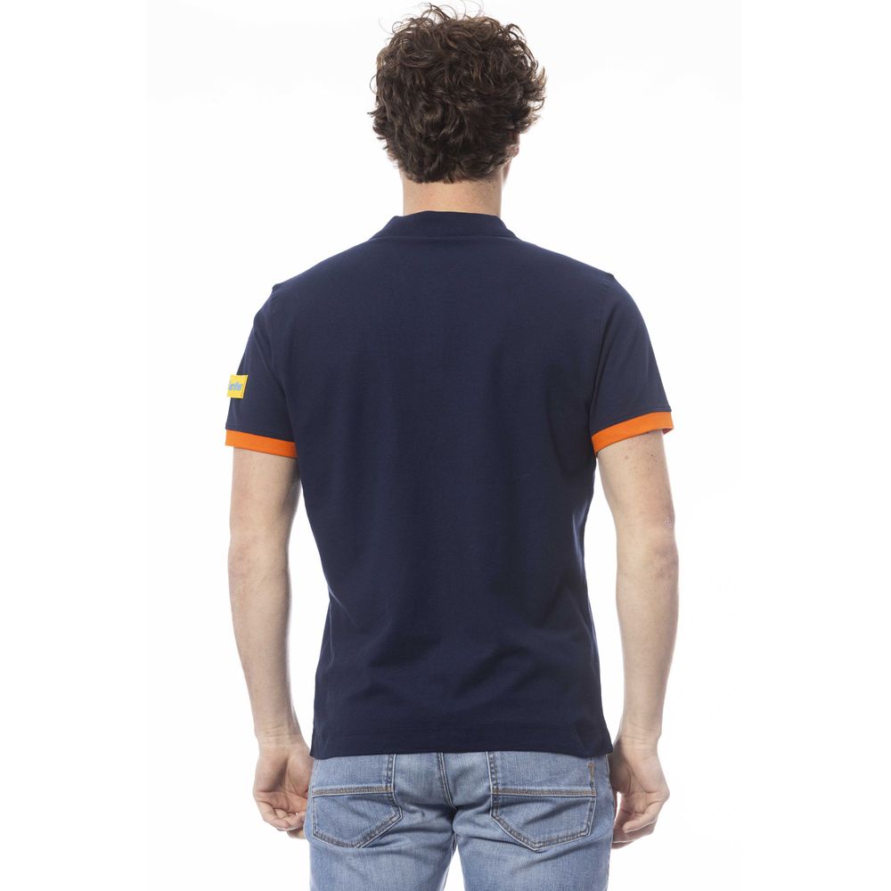 Blaues Poloshirt aus Baumwolle für Herren