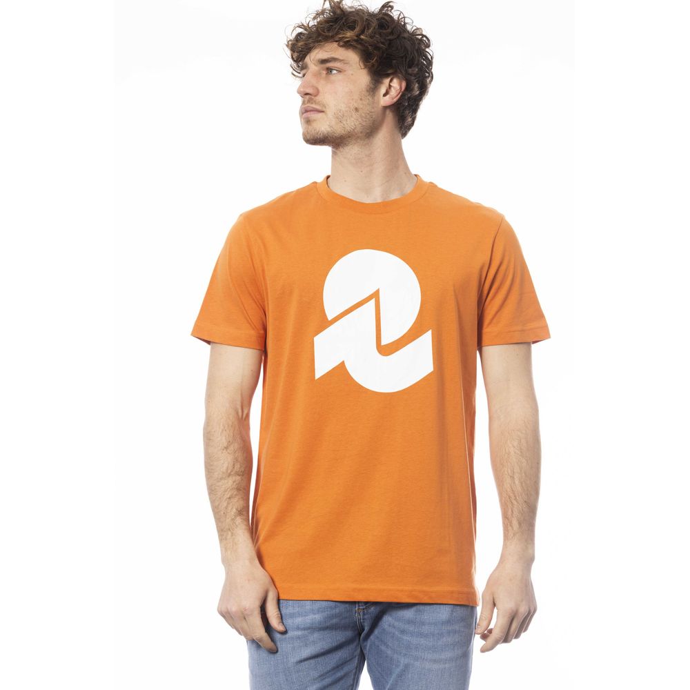 Orangefarbenes Herren-T-Shirt aus Baumwolle