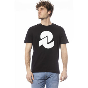 Schwarzes Herren-T-Shirt aus Baumwolle